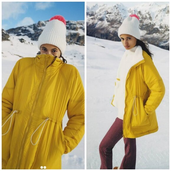 Anthropologie Allyson sherpa Lined Yellow Women's Jacket Size XS Long Sleeves - Picture 7 of 13